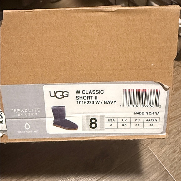 UGG Classic Short II Navy Boots - Picture 2 of 8
